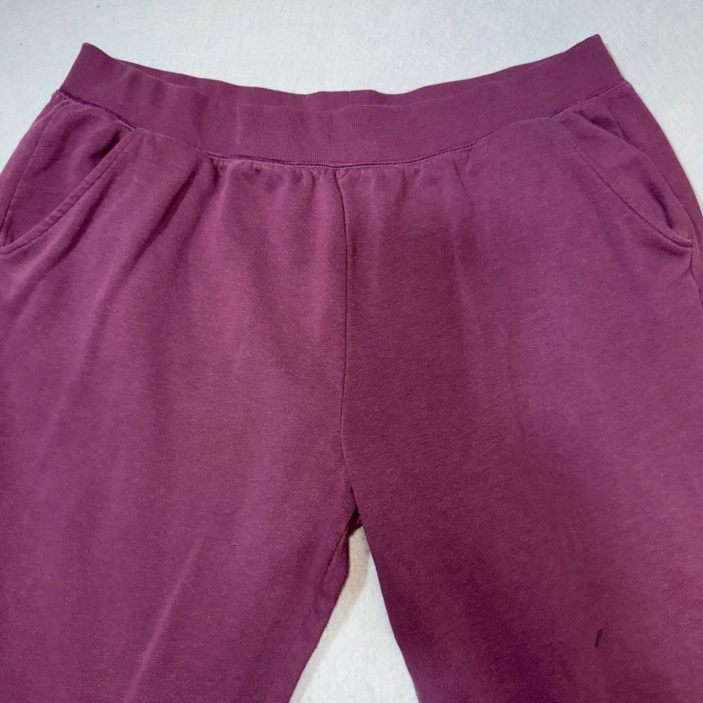 Athletic Works Sweatpants Womens XXL 20 Purple Good Fleece Pockets Relaxed Fit